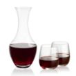 Oldham Carafe & Crestview Stemless Wine | https://www.bestnamebadges.com