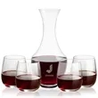 Oldham Carafe & Crestview Stemless Wine | https://www.bestnamebadges.com