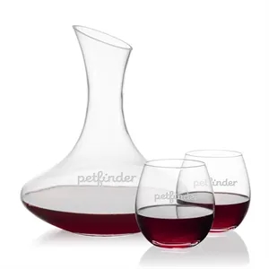 Hampton Carafe & Redmond Stemless Wine | https://www.bestnamebadges.com