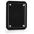 6 1/2" x 8 3/4" Black Floating Glass Standup Plaque | https://www.bestnamebadges.com