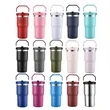20oz Tumbler with Handle and Straw Lid | https://www.bestnamebadges.com