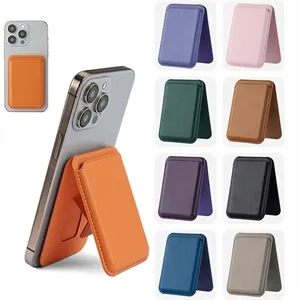 Magnetic Slim Leather Card Holder Phone Wallet | https://www.bestnamebadges.com