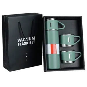 Vacuum Insulated Stainless Steel Travel Mug Flask Set | https://www.bestnamebadges.com