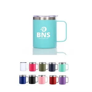 12Oz Stainless Coffee Tumbler Mug With Lid
