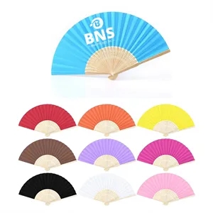 Wedding Party  Bamboo  Foldable Paper Hand  Fan