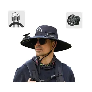 Detachable Wide Brim 2 Solar Fan Hat