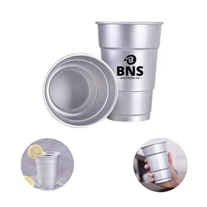 16oz Disposable Aluminum Drinking Cup Stadium Tumbler