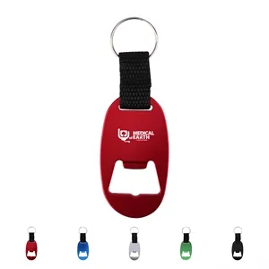 Oval Shaped Bottle Opener W/Keyring