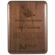 6" x 8" Elliptical Edge Round Corner Genuine Walnut Plaque | https://www.bestnamebadges.com