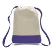 Canvas Sport Backpack with Contrasting Straps & Trim | https://www.bestnamebadges.com