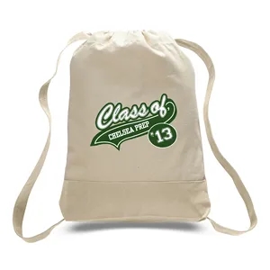 Canvas Sport Backpack with Contrasting Straps & Trim