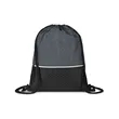 Crosshatch Heather Drawstring Backpack | https://www.bestnamebadges.com