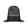 Crosshatch Heather Drawstring Backpack | https://www.bestnamebadges.com