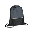 Crosshatch Heather Drawstring Backpack | https://www.bestnamebadges.com