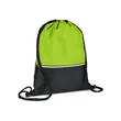 Crosshatch Heather Drawstring Backpack | https://www.bestnamebadges.com