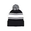 Knit Beanie With PomPom | https://www.bestnamebadges.com