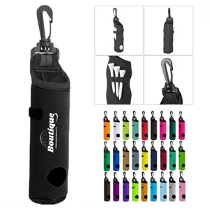 Neoprene Golf Ball Pouch With Clip Hook | https://www.bestnamebadges.com