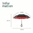 C Handle Reverse Umbrella Double Layer Rain Sun Use | https://www.bestnamebadges.com
