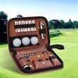 Leather Golf Accessory Kit Bag With Multi Compartments | https://www.bestnamebadges.com