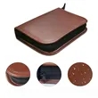 Leather Golf Accessory Kit Bag With Multi Compartments | https://www.bestnamebadges.com