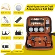 Leather Golf Accessory Kit Bag With Multi Compartments | https://www.bestnamebadges.com