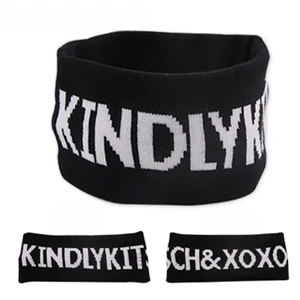 Promotion Knitted Bandana Sport Headband with Jacquard Logo