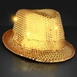 Shiny Single Colored Fedora Hats with Flashing Lights | https://www.bestnamebadges.com