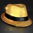 Shiny Single Colored Fedora Hats with Flashing Lights | https://www.bestnamebadges.com