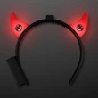 Light Up Red Devil Horns | https://www.bestnamebadges.com