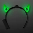 Light Up Green Devil Horns | https://www.bestnamebadges.com