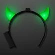 Light Up Green Devil Horns | https://www.bestnamebadges.com