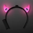 Hot Pink Devil Horns with LEDs | https://www.bestnamebadges.com