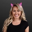 Hot Pink Devil Horns with LEDs | https://www.bestnamebadges.com