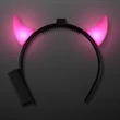 Hot Pink Devil Horns with LEDs | https://www.bestnamebadges.com