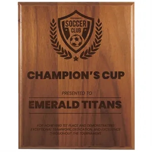 10 1/2" x 13" Step-Edge Genuine Walnut Plaque