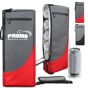Slim Golf Cooler Bag for Cans with Zipper and Hanging Strap