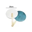 Round Paper Hand Fan with Wooden Handle for Promotion | https://www.bestnamebadges.com