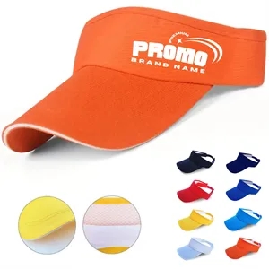 Adjustable Sports Visor Hat w/ Wide Brim for Sun Protection