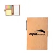 5.9"x3.9"Custom Kraft Paper Cover Sticky Notebook W/ Pen | https://www.bestnamebadges.com