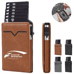 RFID Blocking Card Holder Wallet with Pop-Up Function