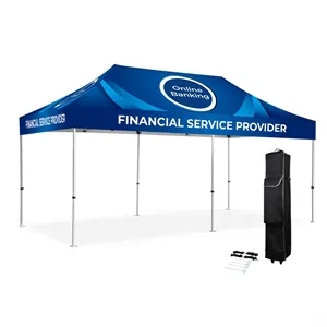 10'x20' Premium Hex Aluminum Frame w/Full Color Canopy