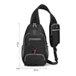 Crossbody Sling Backpack with USB Port and Multi Pockets | https://www.bestnamebadges.com
