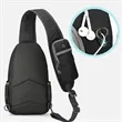 Crossbody Sling Backpack with USB Port and Multi Pockets | https://www.bestnamebadges.com