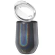 12 oz Travel Tumbler Iridescent Compact w/ Clear Lid EVA Pad | https://www.bestnamebadges.com