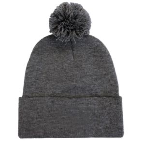 Pom Beanie with Direct Embroidery