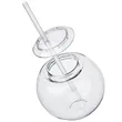 Cocktail Ball with Straw 15 oz. Plastic | https://www.bestnamebadges.com