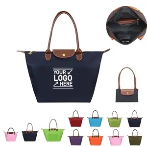 Nylon Waterproof Tote, Foldable Shoulder Bag