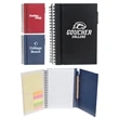 Eco Spiral Notebook W/Sticky Notes and Flags & Pen | https://www.bestnamebadges.com