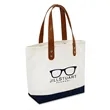 Leather Handle Tote | https://www.bestnamebadges.com