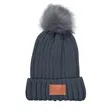 Leeman Knit Beanie With Fur PomPom | https://www.bestnamebadges.com
